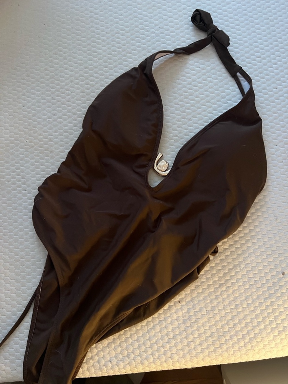 SHEIN Black Halter One-Piece Swimsuit